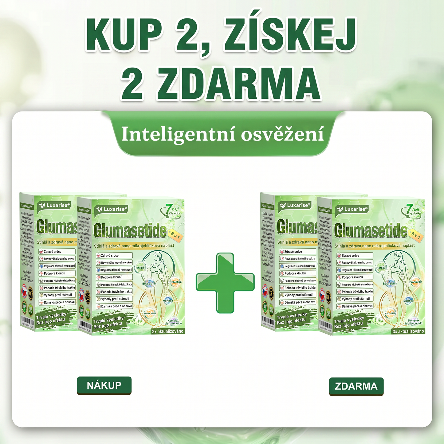 Luxarise®🌿Glumasetide 8v1 Stihla a zdrava nano mikrojehlickova naplast(1krát denně – viditelné změny až za 7 dní) ✅Pro obezitu, zpevnění kůže, cukrovku, spánkovou apnoe, klouby atd.