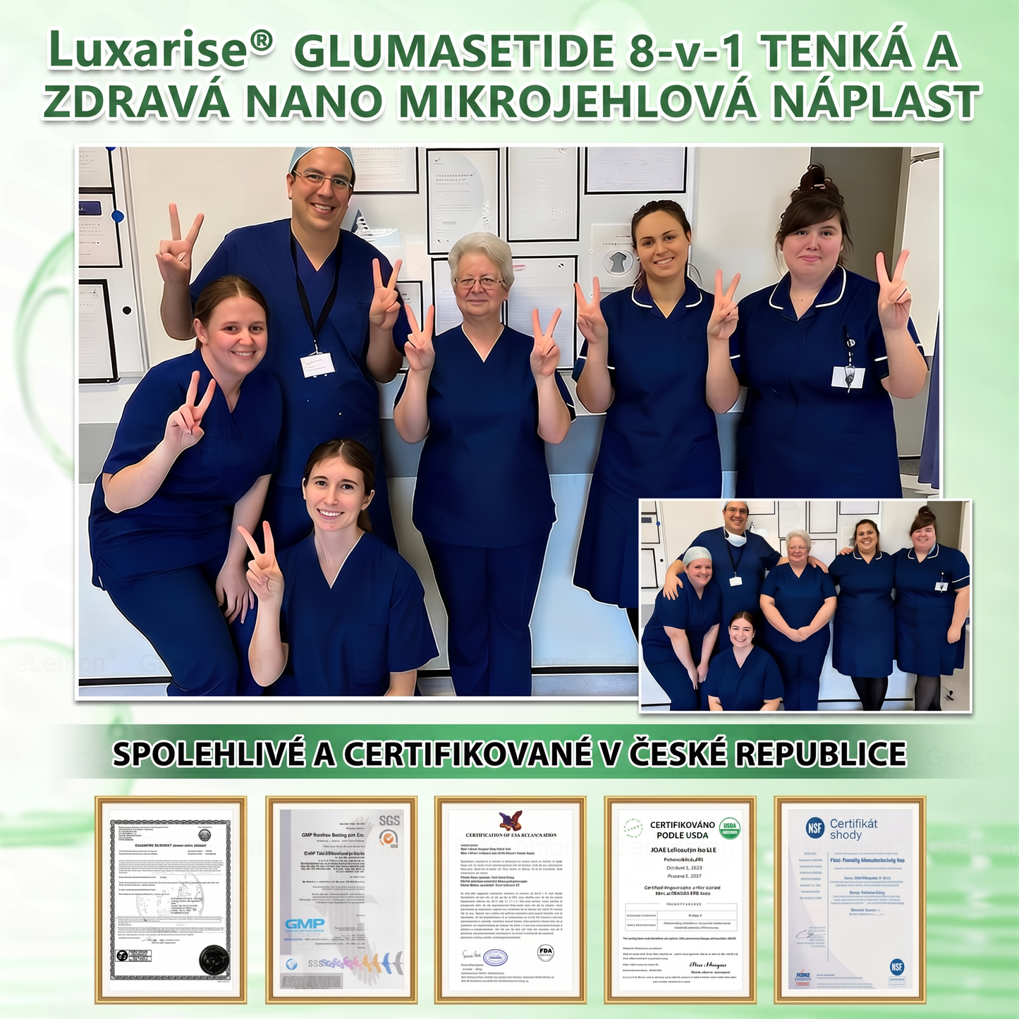 Luxarise®🌿Glumasetide 8v1 Stihla a zdrava nano mikrojehlickova naplast(1krát denně – viditelné změny až za 7 dní) ✅Pro obezitu, zpevnění kůže, cukrovku, spánkovou apnoe, klouby atd.